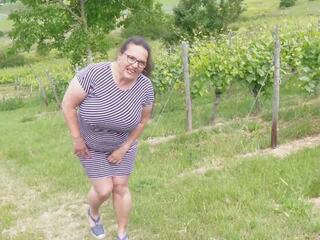 Damsel Mercedes - Masturbation in the Countryside Part 1: Outdoor middle-aged dirty film