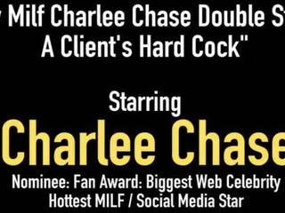 Busty Milf Charlee Chase Double fondling a Client's Hard peter